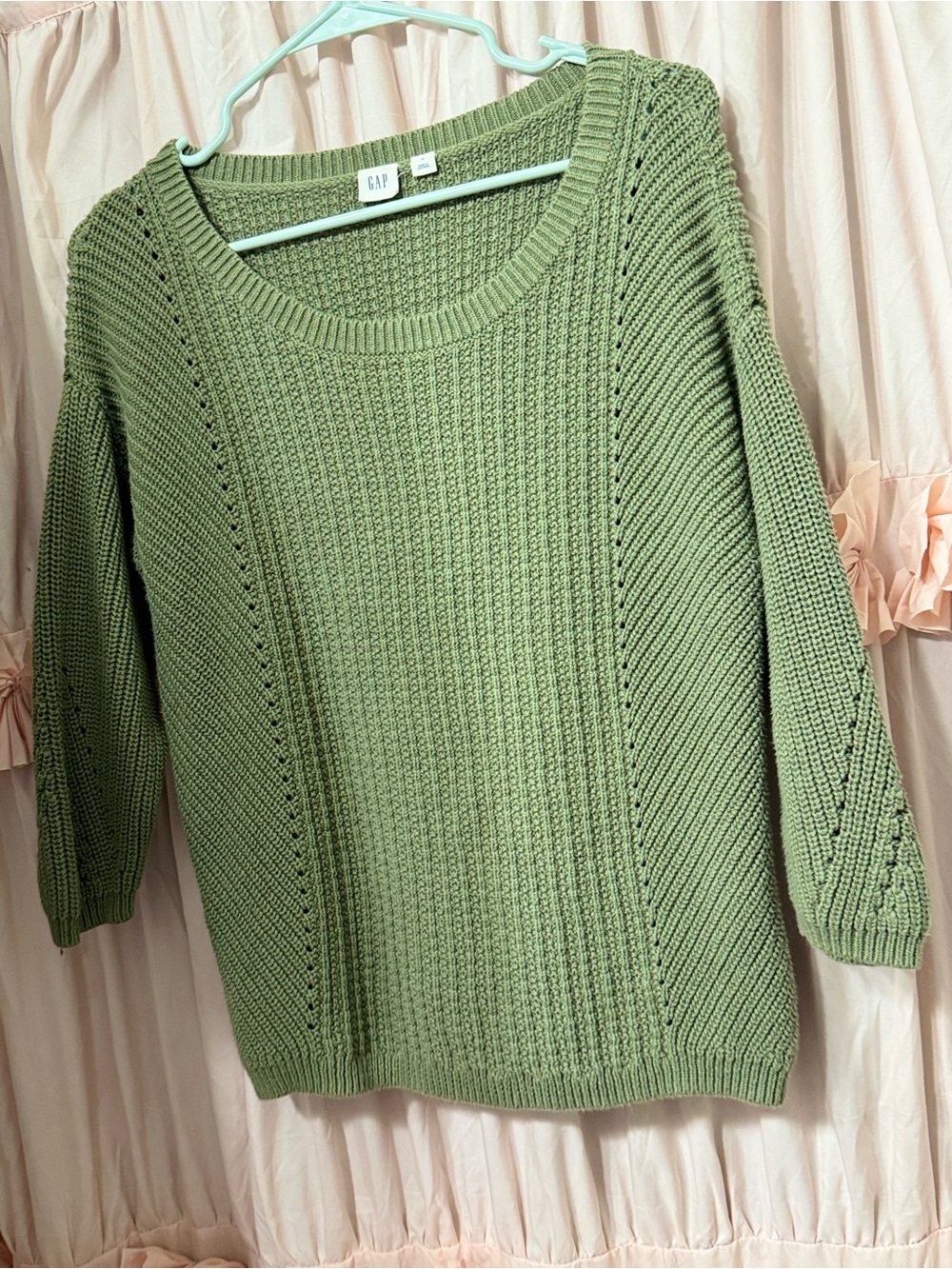 GAP Olive Green Scoop Neck Knit Sweater